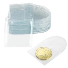 50Pcs Single Pocket Coin Sleeves Coin Storage Sleeves Coin Protectors Clear