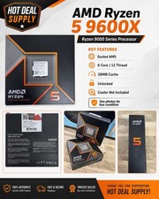 AMD Ryzen™ 5 9600X 6-Core, 12-Thread Unlocked Desktop Processor ( Price Per Item