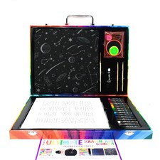 Ultimate Scratch Art Combo Kit with 41 Pieces in a Colorful Carrying Case, Multi