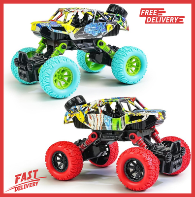 #ad 6.3 Inch Monster Truck Toys for Boys 3 4 5 6 7 Years Old Pull Back Friction Pow $18.49