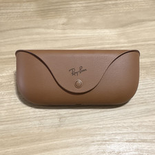 Ray-Ban Meta Brown Faux Leather Snap Clamshell Case for Glasses/Sunglasses