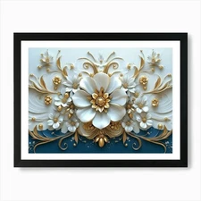 Intricate 3d Artwork Illustration W Framed Wall Art Poster Canvas Print Picture