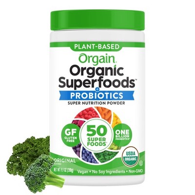 Organic Greens Powder + 50 Superfoods, Original - 1 Billion Probiotics for Di...
