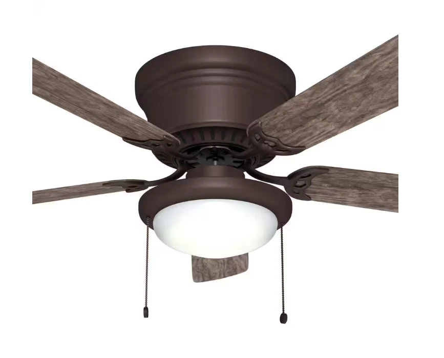 Hampton Bay Hugger 52 in. LED Indoor Brown Espresso Bronze Ceiling Fan Light Kit - Image 3 of 4