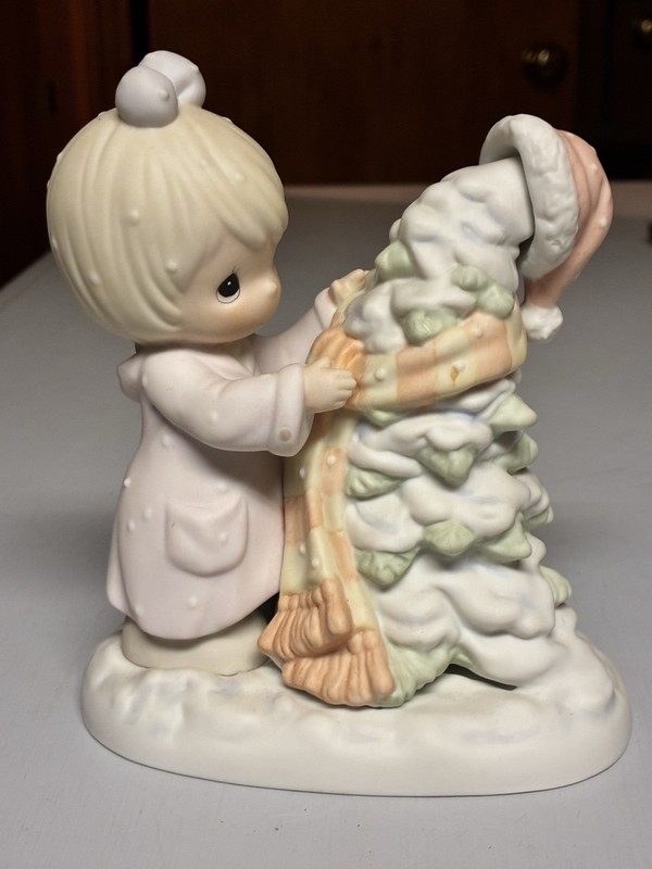 Precious Moments "Have A Cozy Country Christmas" 455873 figurine 1998 vintage 