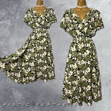 New Women's ROMAN Petite Floral Delicate Feminine Fit & Flare Midi Dress Size 14