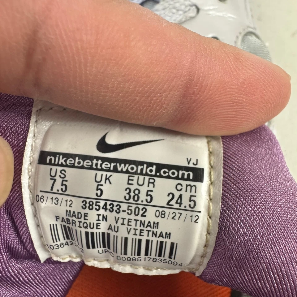 Кроссовки баскетбольные женские Nike Air Huarache Run 2012 размер 7,5 серые фиолетовые - Изображение 2 из 4