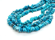Genuine Natural Blue Arizona Kingman Turquoise Tumbled Nugget Gemstone Beads