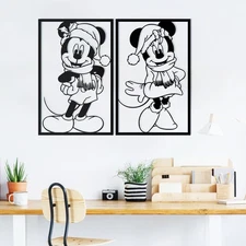 2pcs Cartoon Metal Wall Art for Home Office Living Room bedroom decor