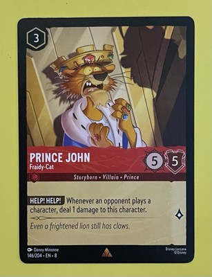 Lorcana Reign of Jafar - Prince John - Fraidy-Cat - 146/204 - Rare