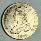 1834 Capped Bust silver US half dollar. VF, light old cleaning. #kd1