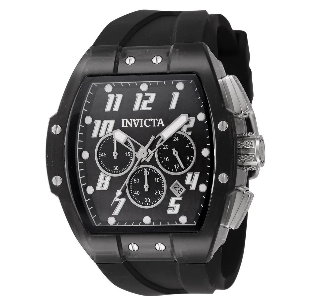Invicta Men\'s 15903 S1 Rally Quartz Chronograph Black Dial Watch Leather Band Invicta Men main image 2