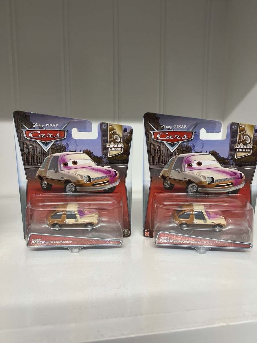 DISNEY PIXAR CARS TUBBS PACER WITH PAINT SPRAY LONDON CHASE 5/11
