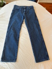 Wrangler 13mwz Men's Vintage Jeans Size 34 x 34 Dark Blue Denim Cowboy Cut
