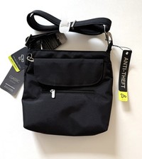 TRAVELON Anti-Theft Classic Mini Shoulder Bag Black 42459 NWT