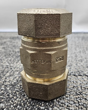Mueller 2" Straight Compression Union, No-Lead Brass, 5-1/2" Overall Length