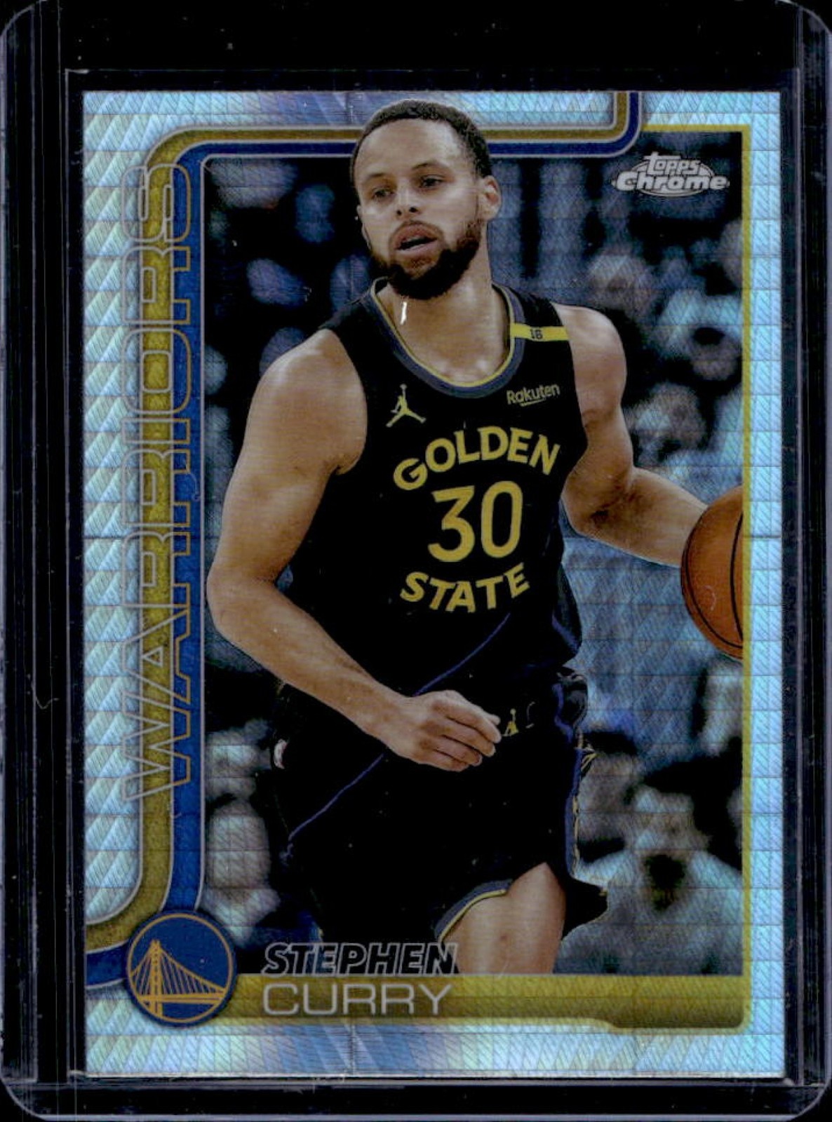 2025-26 Topps Chrome Stephen Curry Prism Refractor #201 Warriors