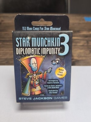 Star Munchkin 3 Diplomatic Impunity Card Game Expansion Steve Jackson Games 1506
