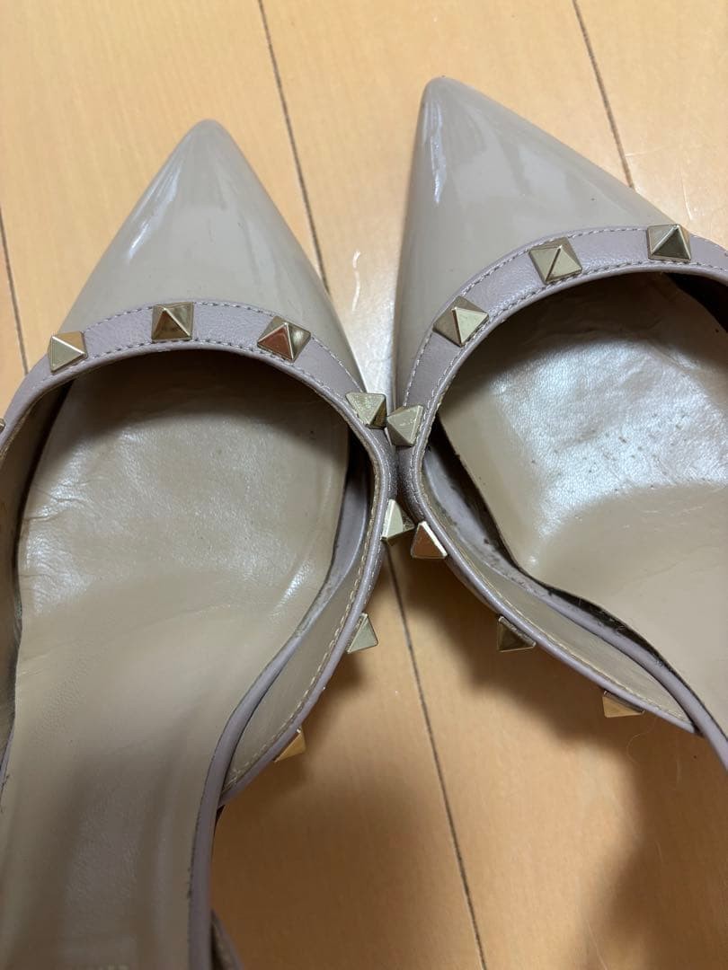 Valentino Garavani Pumps Heel Studded Leather Beige EU37/US7 116175c thumbnail 13