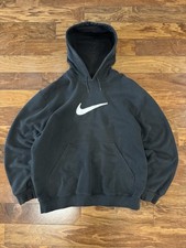00s Nike Big Swoosh Black Vintage Hoodie