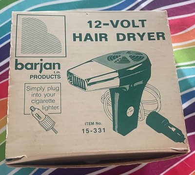 ''Barjan'' Vintage? Car Hair Dryer Cigarette Lighter Dryer For Travel Camping 12V