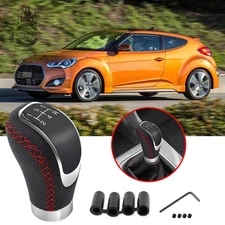 Universal 5 Speed Leather Car Manual Gear Stick Shift Knob Shifter Lever Head