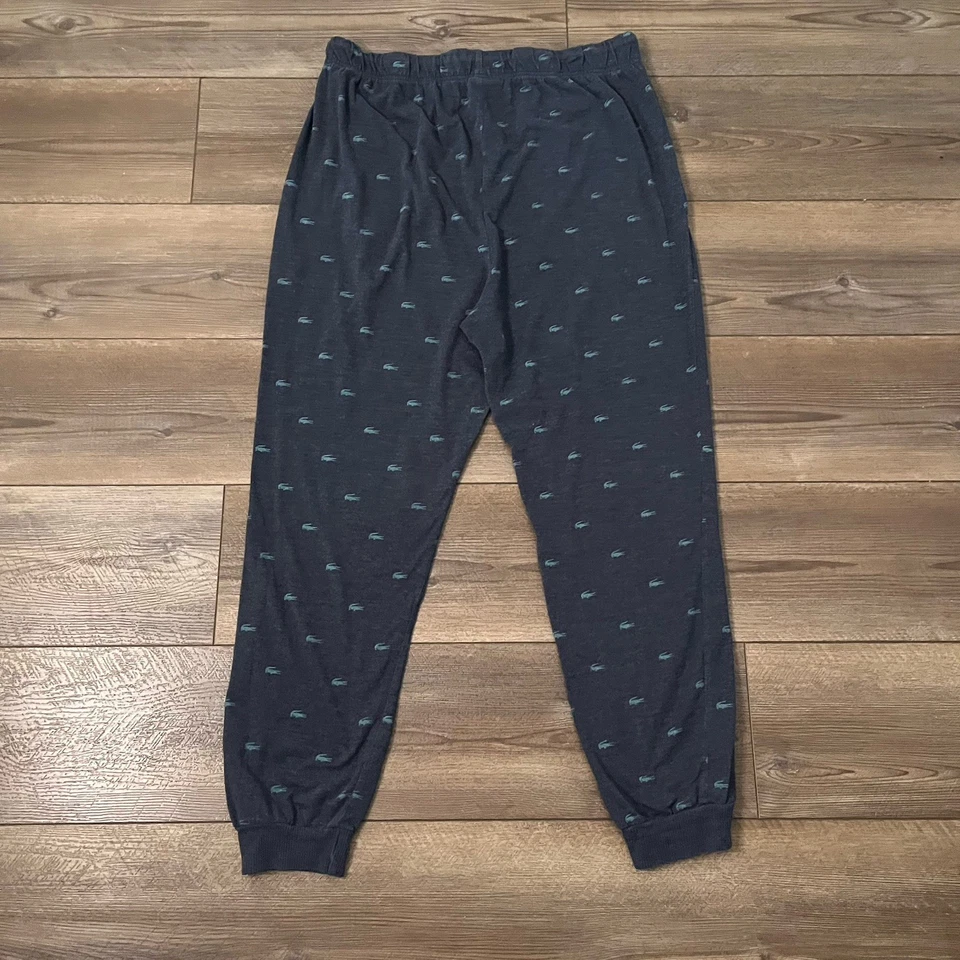 Lacoste Sleepwear брюки мужские L сетки крокодила гостиной пижамы шнурок расслабленный крой - Изображение 3 из 4