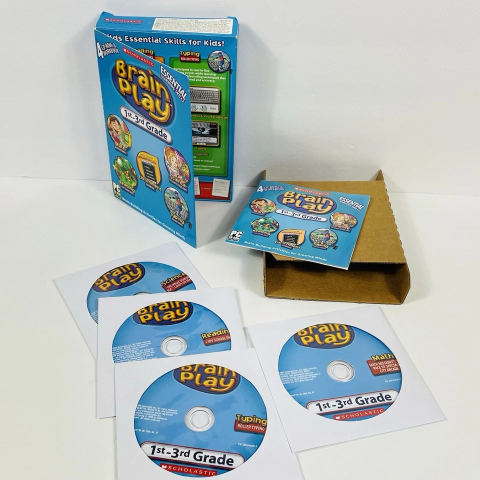 Scholastic Brain Play 1st Grade 3rd edition PC CD-ROM Software Children's Game - Image 2 of 4