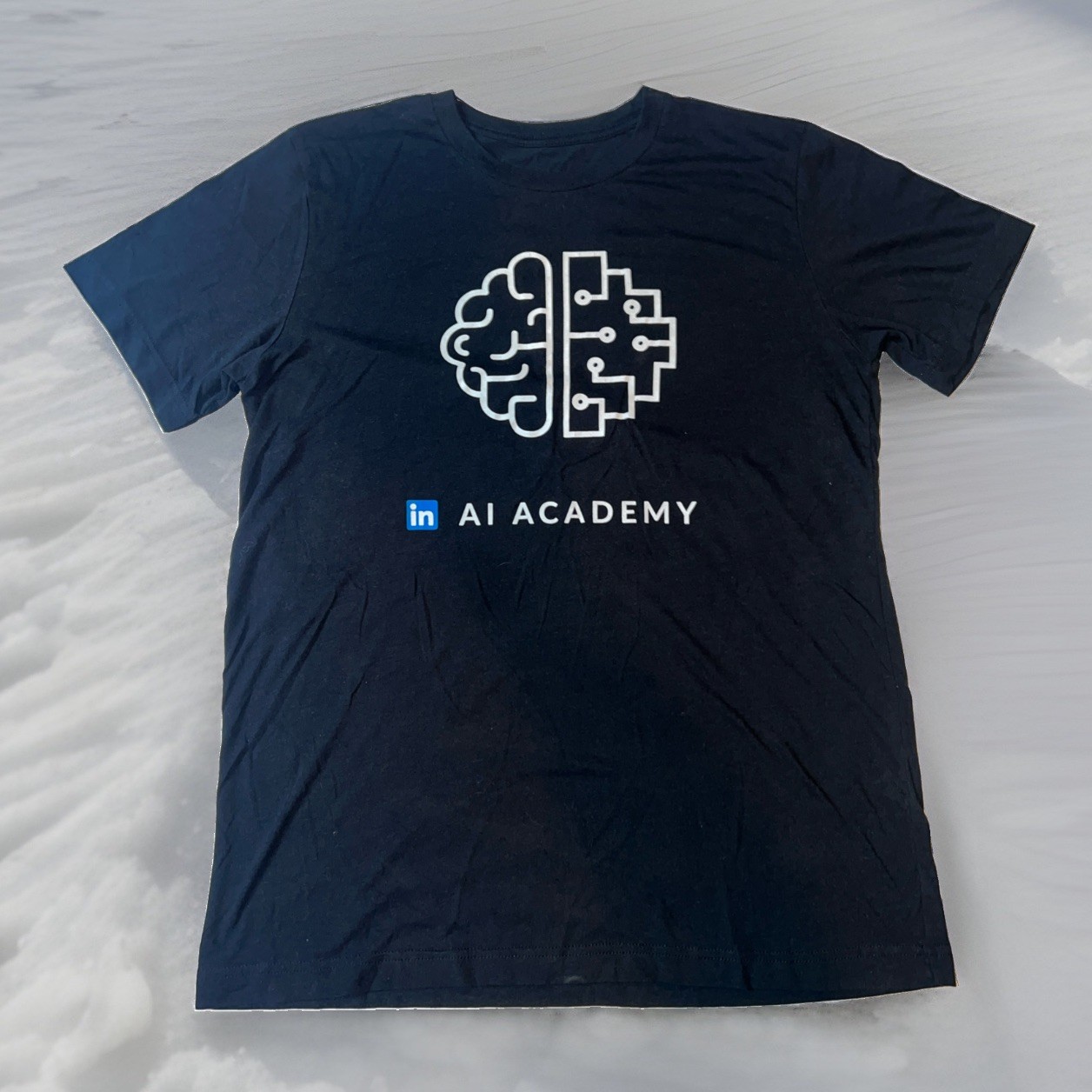 Camisa Rara Emitida por Empleados LinkedIn AI Academy Logo Adulto Pequeña Negra De Colección