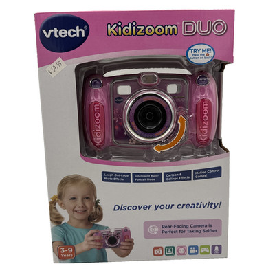 VTECH KIDIZOOM DUO Pink Camera 2.4'' Screen With Rear Camera, Games, and Video