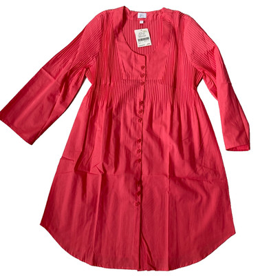 Alba Moda Longbluse Blusenkleid Gr. 40 hummerfarben 3/4-Ärmel neu mit Etikett