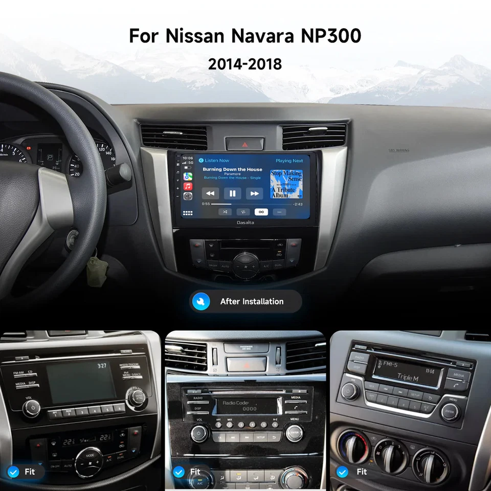 4+64G CarPlay Android15 Stereo For Nissan Navara NP300 RX ST 2015+ GPS Head Unit - Image 4 of 4