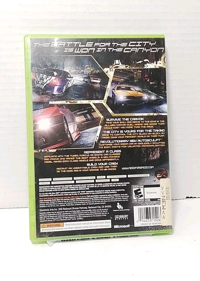 Need for Speed Carbon (Xbox 360, 2006) Completo - Testado  - Imagem 2 de 3