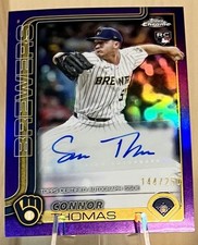 2025 Topps Chrome CONNOR THOMAS Auto purple (RC) 144/250 Brewers rookie