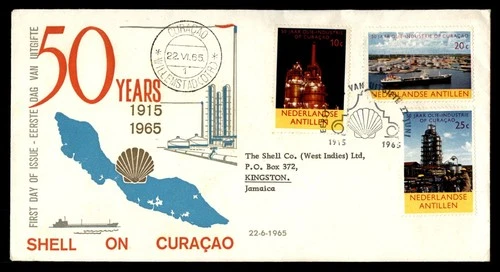 Mayfairstamps Netherlands FDC 1965 Oil Industry Combo Shell Gas on Curacao First