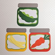 First Food Jar Set. Scrapbook, Card making Paper Piecing