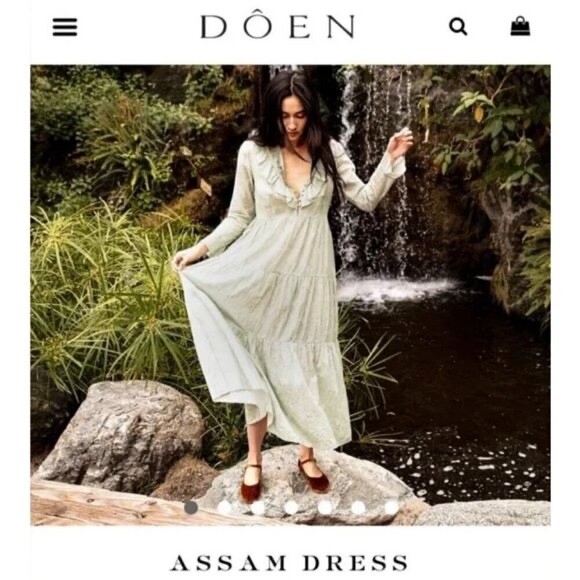 Doen Assan Dress in Sweet Daisy Floral Mint Green Size L | eBay