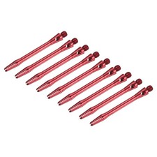 48mm Aluminum Dart Rods, Medium Thread 2Ba Stems - 9pcs Red 
