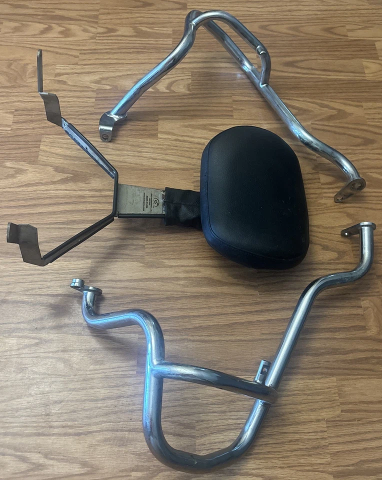 De colección BMW Motocicleta BAKUP EE. UU. Respaldo Respaldo Asiento Respaldo Barra Sissy Barras de Choque Foto 2 de 4