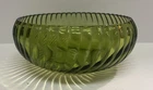 Vintage Anchor Hocking Green Swirl Fruit Bowl