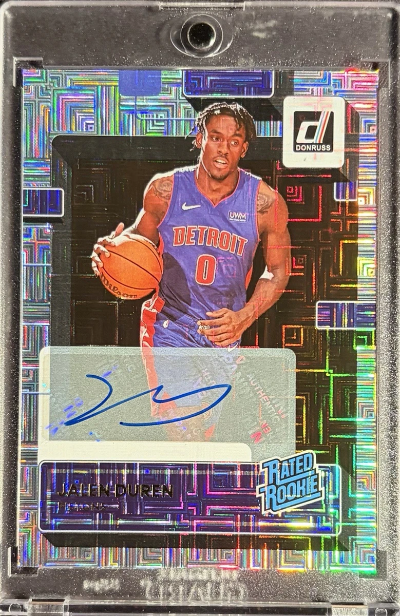 Jalen Duren 2022-23 Panini Dornuss Basketball #213 Rated Rookie Choice Auto RC