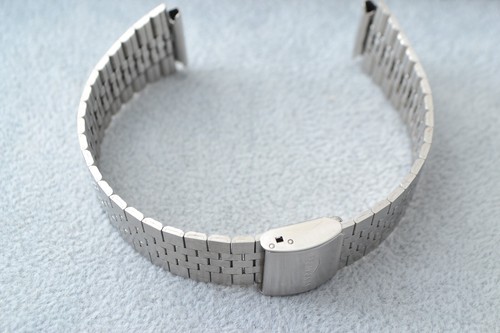 VINTAGE 18MM SUNRAUREL WATCH BRACELET / BAND STAINLESS STEEL - Picture 11 of 14