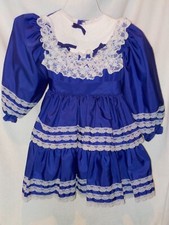 Vintage "Martha's Miniature Brand" Size 5 Little Girls Frilly Purple Party Dress