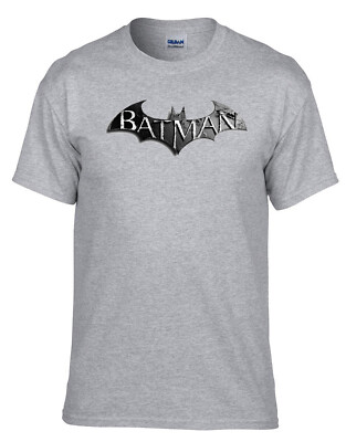 Batman Superhelden logo Grau T-Shirt -143_Grau