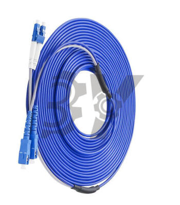 Armored Cable Fiber Patch Cord LC to SC UPC SM 9/125 Duplex Singlemode Cable 70M
