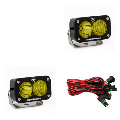 Baja Design S2 Pro Pair Driving Combo LED Amber w/ Wiring Harness 487813