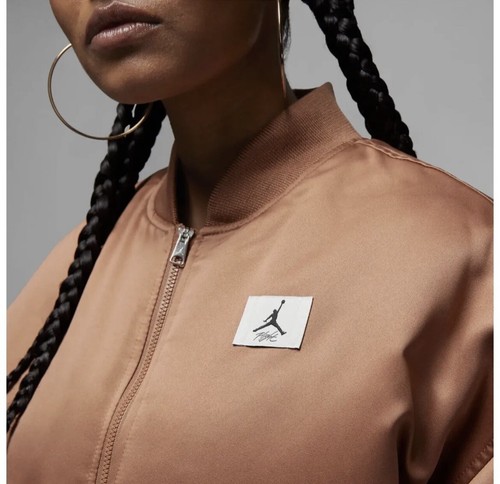 NWT $250 Nike Jordan Flight Renegade Bomber Jacket Women's Medium DQ9802-215 NEW - Picture 2 of 4