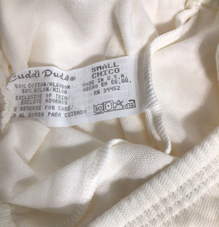 Pantalones de petti Cuddl Duds elásticos mezcla de algodón/nailon ribete de encaje pequeños nuevos con etiquetas Foto 4 de 4