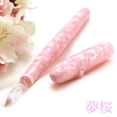 Pent ONISHI × Matsubokkuri Acetate Glass Dip Pen AQUA MARIN Medium Nib NEW