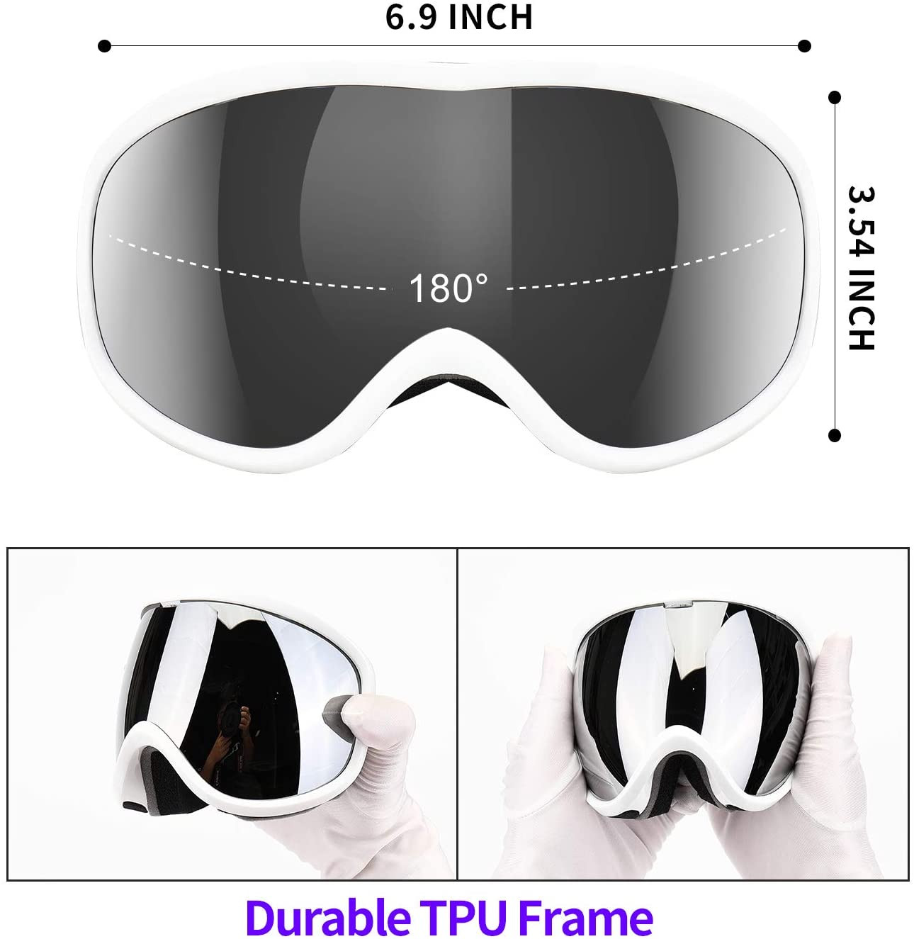 Supertrip Ski Snowboard Goggles Men Women Over The Glasses Snow Goggles